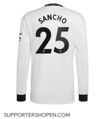 Manchester United Jadon Sancho #25 Borta Matchtröja 2022-23 Långärmad